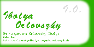 ibolya orlovszky business card